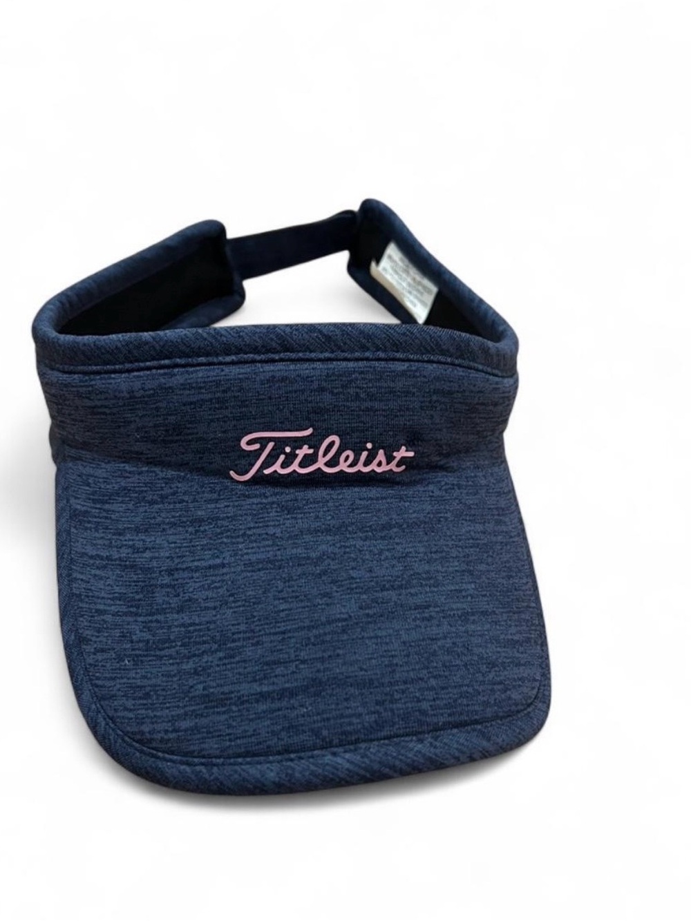 Titleist Women’s Navy Visor with Pink Logo. Adjustable Fit.